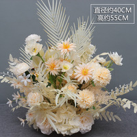 AYOYO OEM Fleur Artificielle en Soie Prête à l'emploi pour Décoration de Mariage, Bouquet de Fleurs Artificielles en Forme de Boule