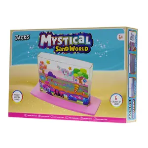 Educational Drawing Toy Kids Color Diy mystical sandworld dinosaur land or sand Painting Sand Art