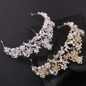 Diadème de mariée artisanal de luxe, de haute qualité, à fleurs, tendance Instagram, nouveau - Product Image 3