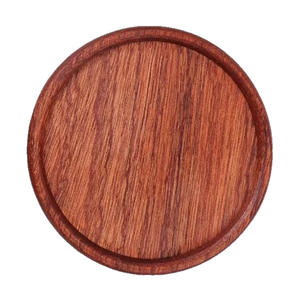Sous-verres en bois personnalisés, ronds, en bois massif, réutilisables, porte-gobelets à café, sets de table pour la maison, couleur rétro - Product Image 1