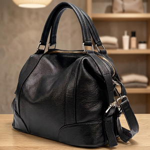 Bolso de Mano de Cuero Genuino de Lujo Personalizado de BS INTERNATIONAL, Estilo Femenino, Impermeable, con Cierre de Cremallera, Correa Cruzada y Doble Asa, Fácil de Usar - Product Image 6