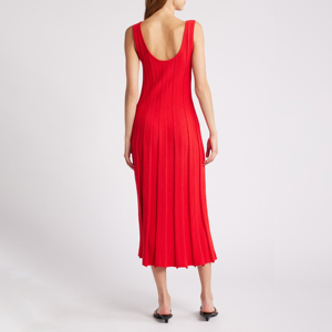 Produttore di Maglieria, Abito Estivo Personalizzato Senza Maniche con Collo all'Americana per Donne, Vestito in Maglia di Qualità - Product Image 4