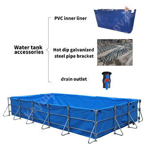 Vasca per Acquacoltura Keyubo 8*3*1.5m con Telaio in Acciaio Zincato per Tutte le Condizioni Meteo, Telo in PVC, Capacità 36000L, Garanzia 1 <span class=keywords><strong>Anno</strong></span>, Dimensioni Personalizzabili, Produzione in Fabbrica - Product Image 2