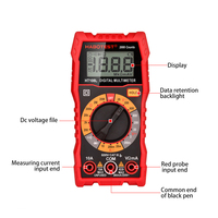 HT108L Multimeter Digital kecil populer dengan pengukur lampu latar Multitester tegangan resistensi Ampere Ohm untuk dijual
