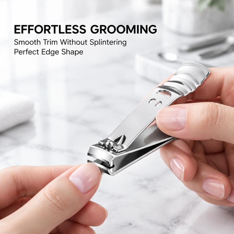 Happy Nail Clipper 3 Piece Easy to Press Rust Prevention Sharp Blade ...