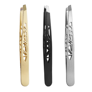 Pince à épiler pour sourcils en or à design creux, pince à épiler pour extensions de cils, pince à épiler pour les poils du visage, pour le maquillage, HQ Mixed Proc Discount - Product Image 2