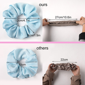 Màu Rắn Tóc Scrunchies Vải Đàn Hồi Tóc Ban Nhạc Phụ Nữ Tóc Quan Hệ Tóc Đuôi Ngựa Chủ Sở Hữu Ban Nhạc Cao Su Cô Gái Satin Scrunchies - Product Image 6