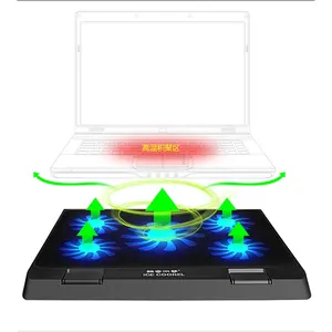 Buz coorel hava soğutmalı bazlı notebook soğutucu beş hayranları oyun dizüstü soğutma fanı