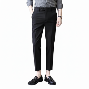 Fabricante Plain White Casual Custom Blank Skinny Slim Stretch Pantalones modernos cómodos y versátiles de los hombres Casuales - Product Image 1