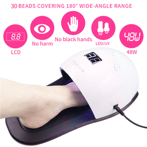 Secador de uñas 2 en 1, máquina profesional para uñas, <span class=keywords><strong>lámpara</strong></span> UV LED para pies, <span class=keywords><strong>salón</strong></span>, hogar, 48W - Product Image 4
