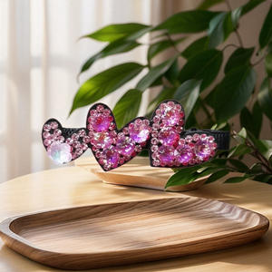 الأكثر مبيعًا دبابيس شعر ومشابك للنساء والأطفال حجر الراين تصميم القلب المواد المعدنية - Product Image 6