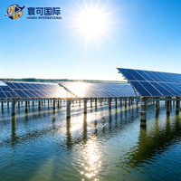 Système solaire photovoltaïque aquavoltaïque flottant et monté sur pilotes pour l'aquaculture et les fermes solaires
