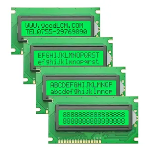 工厂制造1602C STN黄色祖母绿背光ST7066驱动5.0V电源16针1602液晶显示模块