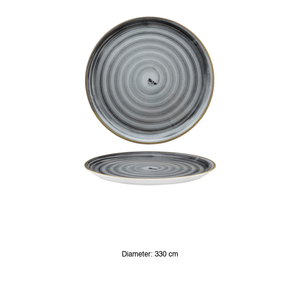 Assiette à pizza Napoli Black Circus 33 cm Impression numérique Saturnia - Product Image 3