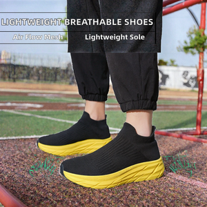 Zapatos Tipo Calcetín de Color Sólido, Suela Suave, Ligeros, Unisex, Suela Gruesa, Transpirables, Antideslizantes, Casuales, Deportivos, para Correr, Caminar, Verano, Primavera - Product Image 2