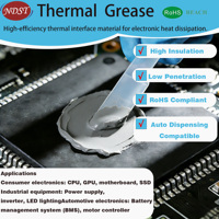 Pâte thermique adhésive en silicone EVA, conductivité thermique 3.0W/m.K, liquide gris pour LED, CPU, haute fréquence