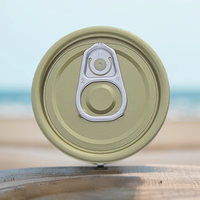 Approvisionnement d'usine 401 #   Couvercles de boîtes de conserve de poisson à ouverture facile de 99 mm, qualité alimentaire, 100 ml, couleur personnalisée, non-rechargeables, estampage or, marque HS, en fer blanc