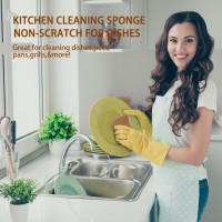 Éponges de cuisine biodégradables en cellulose avec matériau écologique et haute absorption d'eau