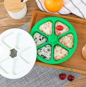 Moule à onigiri triangulaire 6 en 1 avec couvercle pour la décoration du riz sushi - Product Image 6