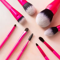 Ensemble de pinceaux de maquillage de qualité supérieure en or rose, kit cosmétique professionnel avec emballage en boîte, logo personnalisé OEM/ODM, pinceaux à poudre pour le visage