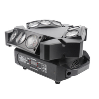 9 pièces * 120W RGBW LED DMX512 Projecteur mobile Spider pour parc à thème, événement, mariage, DJ, club