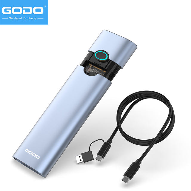 GODO M.2 NVMe 10Gbps USB 3.2 Gen2 USB C External Enclosure NVMe SSD Enclosure External SSD Case SSD Enclosure
