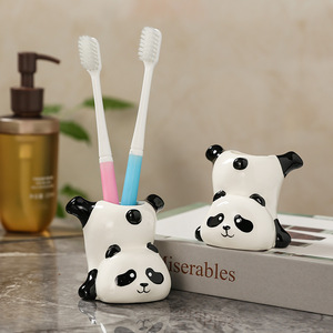 Soporte para cepillos de dientes de cerámica Ruijie con diseño moderno, decoración para baño, fácil de limpiar, taza independiente para uso doméstico - Product Image 1