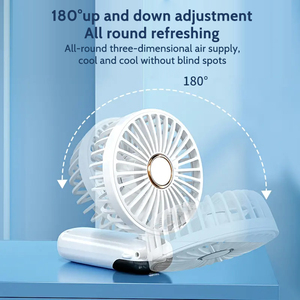 Ventilateur portable numérique à écran, 1200 mAh, 5 vitesses, idéal pour mariages et activités de plein air, cadeau haut de gamme – En stock, prix abordable - Product Image 4