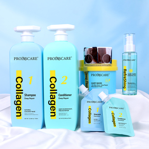 Bộ sản phẩm chăm sóc tóc collagen hữu cơ, phục hồi sâu tóc hư tổn, nuôi dưỡng và cấp ẩm, với thành phần collagen và keratin. - Product Image 1