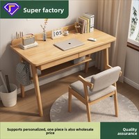 Bureau d'écriture étudiant en bois massif de 60cm de largeur pour chambre à coucher ou petit appartement pour ordinateur portable ou ordinateur