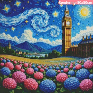 G-<span class=keywords><strong>128</strong></span> di decorazioni a mosaico su tela 5D per paesaggi in tela 5D con materiale stampato in cristallo stampato con pittura Big Ben & Diamond - Product Image 2