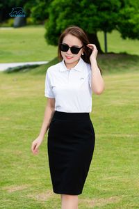 OEM logotipo personalizado MEJOR PRECIO DE LAS MUJERES 100% algodón Spandex poliéster transpirable de punto para la camisa de polo en Color sólido estilo Casual - Product Image 5