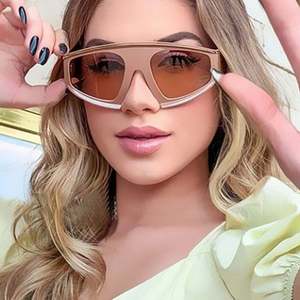 Gafas de Sol Deportivas Vintage Y2K 2023, Extra Grandes, con Lentes Triangulares de una Sola Pieza, para Hombre y Mujer - Product Image 3