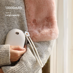 เครื่องอุ่นมืออิเล็กทรอนิกส์แบบชาร์จไฟได้ขนาดใหญ่10000mAh พร้อมดีไซน์น่ารักสำหรับใช้ในครัวเรือนกลางแจ้งโรงรถ RV ใช้แหล่งจ่ายไฟ USB - Product Image 5
