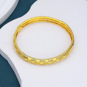 Brazalete Abierto Personalizable Jxx, Chapado en Oro de 24K, de Latón, para Mujer, Venta al Por Mayor, Ideal para Regalo - Product Image 4