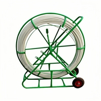 Tiges électriques en fibre de verre de 11 mm, 200 m, pour tirage de câbles, avec fil traceur en cuivre détectable, pour conduits et pousse-câbles