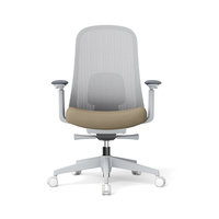 Chaise de bureau moderne en maille avec hauteur réglable et pivotante, support lombaire ergonomique, accoudoirs réglables, chaises de travail