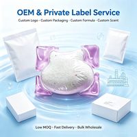 Lessive liquide en dosettes à formule douce non irritante pour vêtements, nettoyage en profondeur pour peaux sensibles, lavage automatique en machine