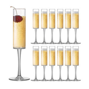 Onbreekbare Bekerglazen Champagne Fluiten Hoge Steel Plastic Champagneglazen Doorzichtig 6 Oz Vierkante Roosterglazen - Product Image 2