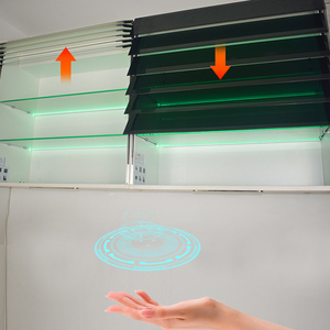 Armoire <span class=keywords><strong>de</strong></span> <span class=keywords><strong>cuisine</strong></span> murale relevable en verre <span class=keywords><strong>avec</strong></span> volets intelligents et système <span class=keywords><strong>de</strong></span> rangement à volets roulants - Product Image 2