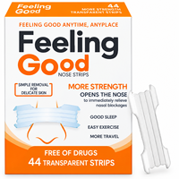 Bandes nasales Breathe 44 unités, extra-fortes, pour un nez dégagé, hypoallergéniques, oxygénantes, pour hommes et femmes, aide au sommeil, certifiées CE
