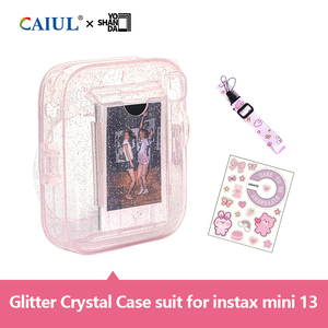 ใหม่สำหรับ <span class=keywords><strong>Fuji</strong></span> <span class=keywords><strong>Instax</strong></span> Mini 13เคสพลาสติกแวววาวขนาดเล็กเคสแข็งสำหรับเดินทาง3-in-1 <span class=keywords><strong>Instax</strong></span> ชุดอุปกรณ์กล้อง - Product Image 5