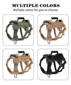 ชุดสายจูงสุนัขป้องกันการหลบหนีพร้อม2025สำหรับสัตว์เลี้ยงทำจากไนลอนที่มีน้ำหนักมากเสื้อกั๊กสำหรับสุนัขล่าสัตว์แบบยุทธวิธี - Product Image 3