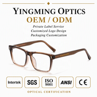 Monture de lunettes optiques ultralégères TR - Monture de lunettes solides et tendance en acétate pour l'extérieur - Monture optique à la mode
