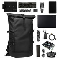 Sac à dos léger de luxe pour ordinateur portable, extensible, imperméable, avec doublure en polyester, multifonctionnel, en tissu Oxford