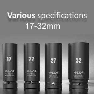 Adaptor Soket Kunci Impak Dalam LAOA 1/2 inci, Lapisan Krom, Hexagonal, untuk Kunci Pneumatik, Listrik, dan Bor DIY - Product Image 5