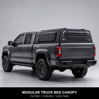 Couverture de benne rigide pliable en aluminium pour RAM 1500, profil bas, noir mat, étanche, OEM ODM