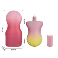 Nouvelle bouteille de 50 ml en plastique pour cosmétiques, flacon souple dégradé pour crème solaire, emballage cosmétique