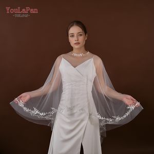 YouLaPan V311 forêt Style dentelle florale <span class=keywords><strong>mariée</strong></span> <span class=keywords><strong>Cape</strong></span> <span class=keywords><strong>voile</strong></span> plusieurs styles de port maille bout des doigts longueur guirlande <span class=keywords><strong>voile</strong></span> - Product Image 2