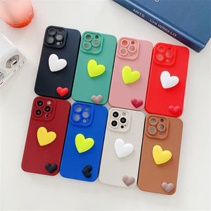 Étui de protection intégrale Lichicase avec double cœur contrastant pour <span class=keywords><strong>Honor</strong></span> 500 500 <span class=keywords><strong>Pro</strong></span> X8D <span class=keywords><strong>Coque</strong></span> en TPU - Product Image 2